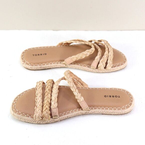 Torrid Strappy Braided Espadrille Slide Sandals size 10WW  NEW - Picture 3 of 6